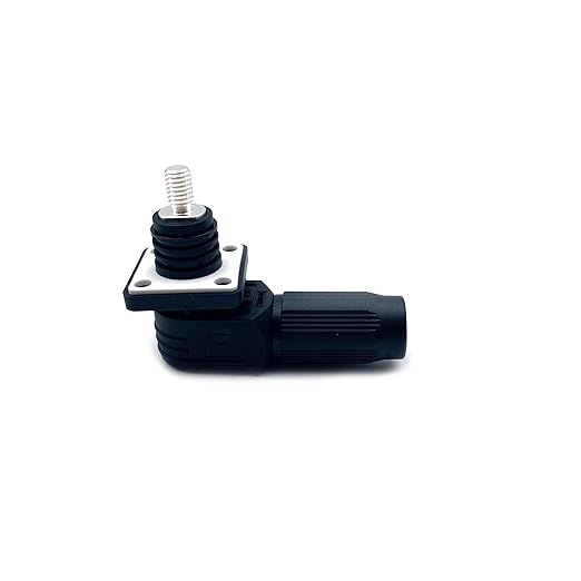 250A Battery Energy Storage Connector, 70mm² High Current Connectors IP67 Waterproof Stud Wiring Power Adapter Quick Plug Terminal Right Angle Plug and Socket (1500V Black)