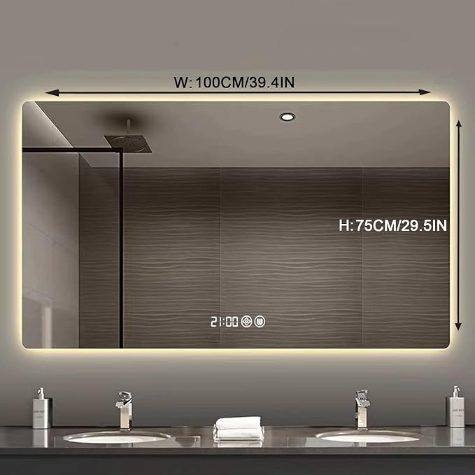 Bathroom Mirror with LED Lights，LED Bathroom Mirror，Smart Lighted Bathroom - Image 2