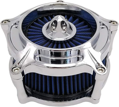 Harley Air Cleaner Turbine Intake Chrome Filter Kit Cnc Cut - Image 3