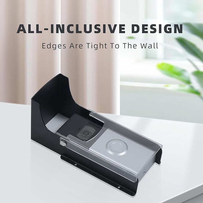 "Black Doorbell Rain Cover - Waterproof, Anti-Glare - Compatible with Blink/Google Nest/Arlo Video Doorbell".