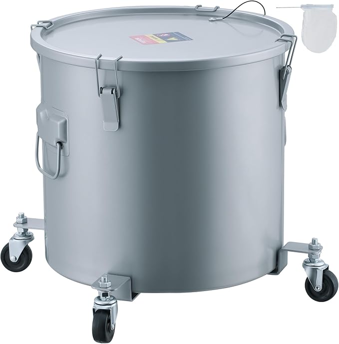 VEVOR Fryer Grease Bucket, 16 Gal Oil Disposal Caddy by VEVOR