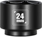 BLACKROBOT 24mm Low Profile Oil Filter Socket, 3/8" Drive 6-Point Oil Filter by BLACKROBOT