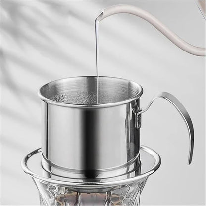 Stainless Steel 304 Vietnamese Coffee Filter Cup Drip Pot Simple And Portable - Image 5