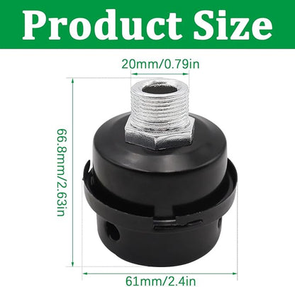 3PCS 1/2" Thread Air Compressor Silencer, 20mm Air Compressor Intake Filter - Image 2