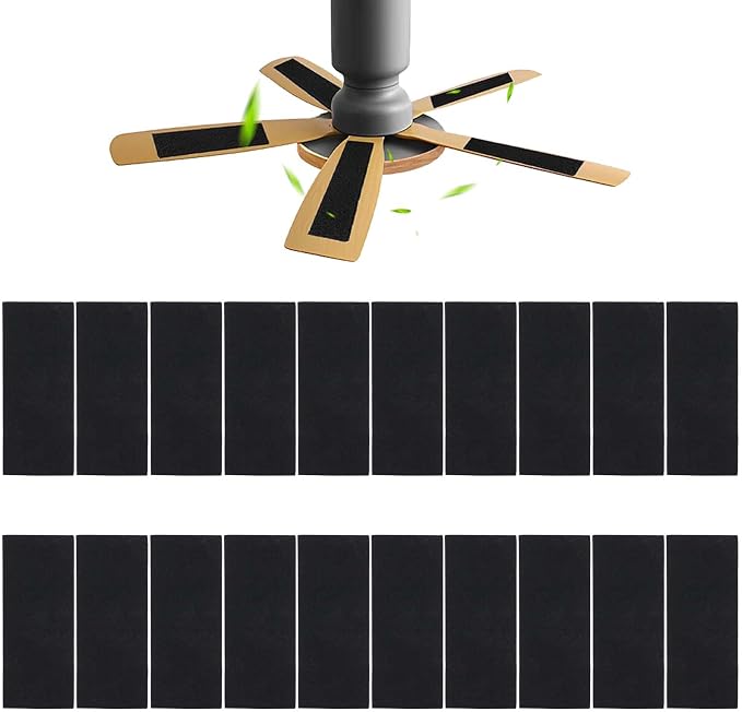 20 Pcs Ceiling Fan Filters for Blades, Fan Air Purifier Pads by Zejoot