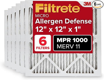 Filtrete 12x12x1 AC Furnace Air Filter, MERV 11, MPR 1000, Micro Allergen by Filtrete