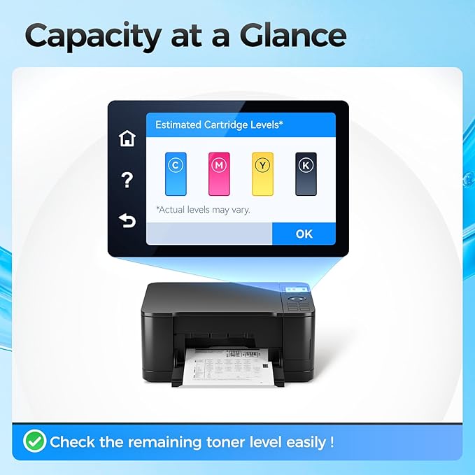 141A Toner Cartridge 4-Black with chip High Yield Replacement for HP 141A W1410A 141X W1410X Compatible with HP Laserjet Pro M110w MFP M140w M139 Printer Ink M110we M140we M139we Laser All-in-One Copy