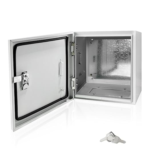 Electrical Box 12 x 12 x 6 Inch Indoor Outdoor Electrical Enclosure Box Steel by Fsehyue