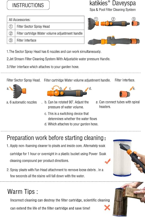 Pool Cartridge Filter Cleaner Tool, Filter Cleaning Wand - Image 4