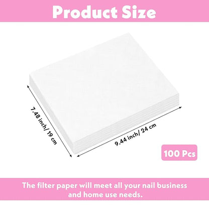 100 Pcs Nail Dust Collector Filter No-Spilling Filters Replacement Paper - Image 2