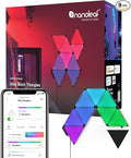 Nanoleaf Shapes Black Triangle LED Wall Lights, Smart RGBW Gaming Lights for Room & Modern Decor, 16M+ Colors with Music Sync, Works with Alexa & Google Assistant, DIY Wall Art (9-Pack Smarter Kit)