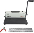 Rayson PD-1501 Coil Binding Machine with Electric Coil Inserter - Professionally Bind Presentations Documents, 4:1 Pitch with 46 Round Holes Spiral Binder