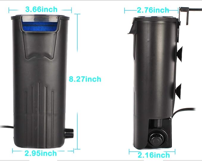 Aquarium Internal Filter for 3 to 20 Gallons Small Fish Tank Turtle Tank - Image 7