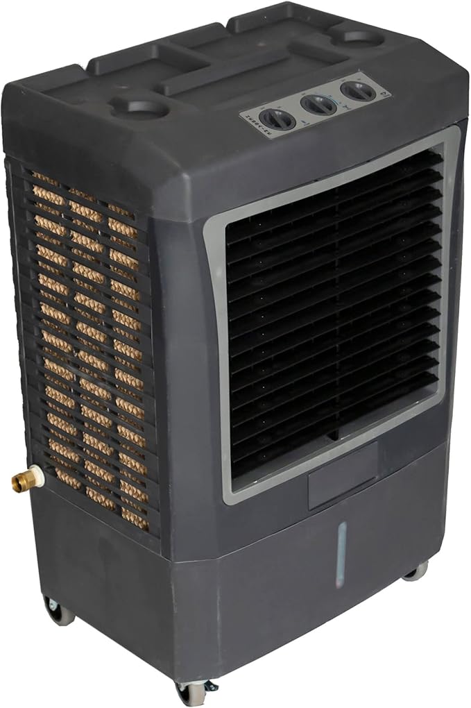 Hessaire MC37M Indoor or Outdoor Portable Oscillating Evaporative Swamp Air Cooler for 950 Square Feet of Space with Water Reservoir