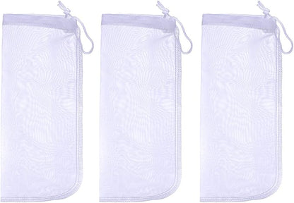 ALEGI Media Filter Bag Aquarium Extra Fine, Reusable 180 Micron Drawstring Mesh by ALEGIAquarium