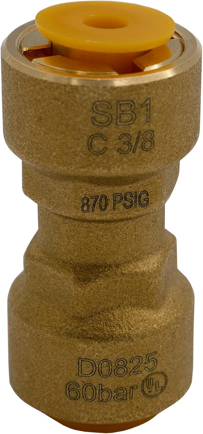 Supplying Demand SB1 3/8 Inch Quick Connect HVAC Brass Coupler Fitting by SupplyingDemand