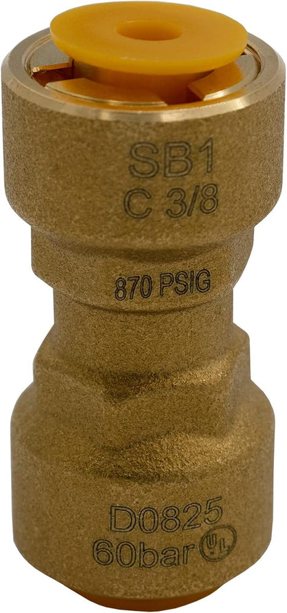 Supplying Demand SB1 3/8 Inch Quick Connect HVAC Brass Coupler Fitting by SupplyingDemand