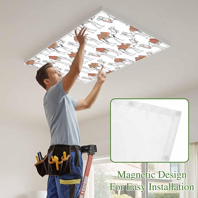3 Pack Fluorescent Light Cover, Sand Camel Light Covers - Image 3