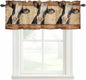 Farmhouse Cow Curtain Valances for Windows, Kitchen Valance Window Treatment by Unknown