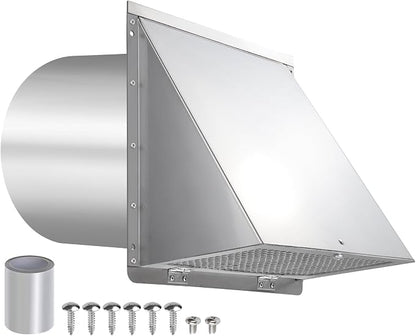 8 Inch Wall Vent, Hooded Wall Vent by JYINCPED