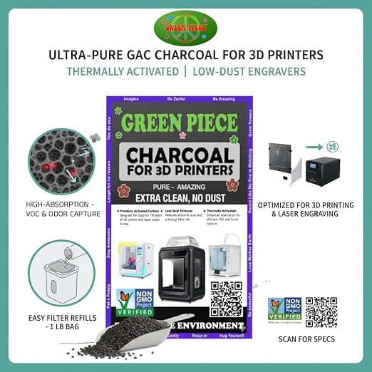 Activated Carbon for 3D Printers & Laser Engravers – Thermally Activated - Image 3
