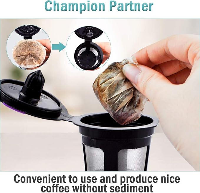 2 Reusable Keurg Cups & 300 Unbleached Keurg Coffee Pods Paper Filters - Image 4