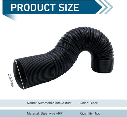 Car Air Intake Pipe, 2.9" Leak-proof Bendable Feed Expansion Hose - Image 2