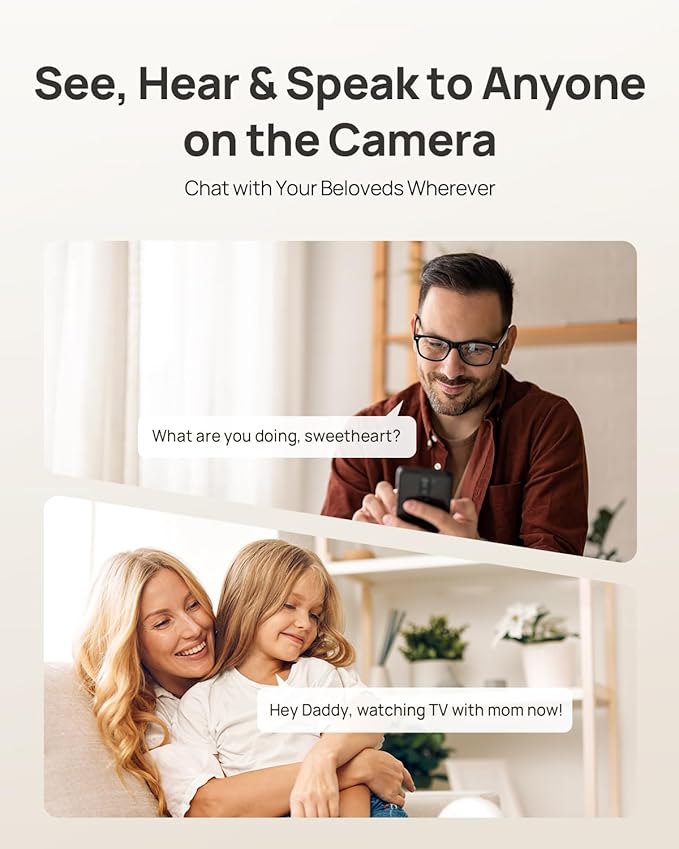 Anona 4K UHD Indoor Camera with 64GB SD Card, Pet/Dog/Baby Security Camera with Phone App, 360° Pan-Tilt, 2.4G/5G Wi-Fi 6, Auto-Tracking, Person/Pet/Baby Crying Detection, Privacy Mode, Two-Way Audio