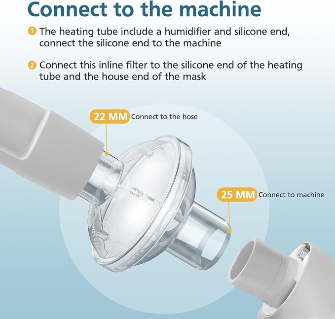 12-pack CPAP Inline Filter, Universal Inline CPAP Filter Compatible - Image 4
