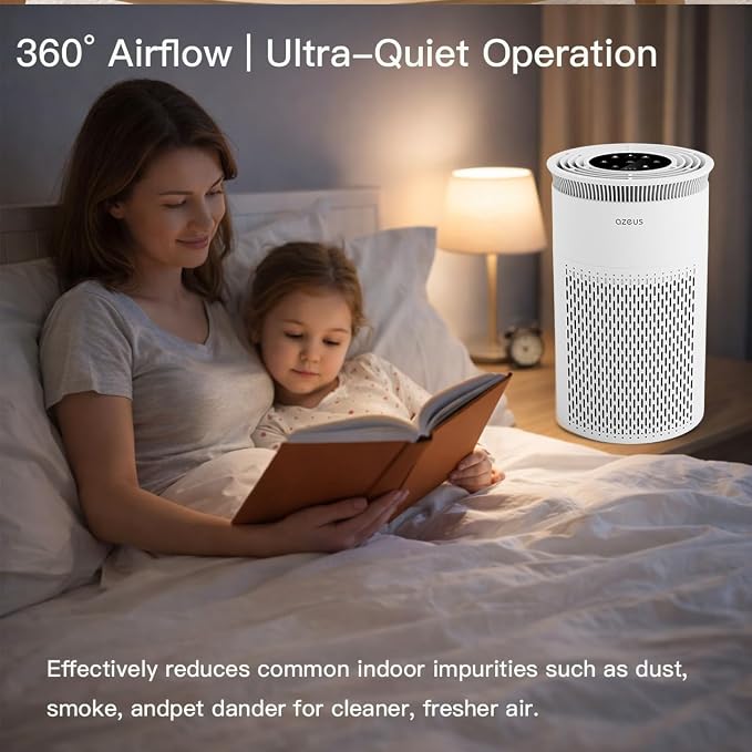 True HEPA Air Purifier 3-Stage Filtration System, 360° Air Intake, Ultra-Quiet - Image 3
