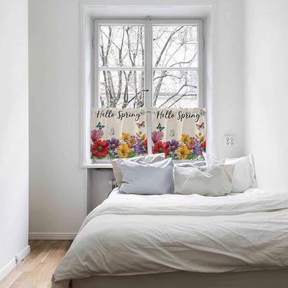 Spring Flowers Half Window Curtains 24 Inches Long, Farmhouse Vintage Country - Image 5