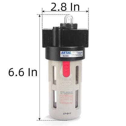 Compressed Air Line Lubricator Airtac BL4000 1/2'' NPT 0-145 Psi Oil - Image 4