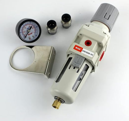 RIH Pneumatics 1/2"NPT Air Filter Pressure Regulator Combo Piggyback, 5 Micron - Image 7