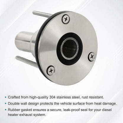 24mm Stainless Steel Exhaust Pipe Air Intake Filter and Pipe Double Wall - Image 3