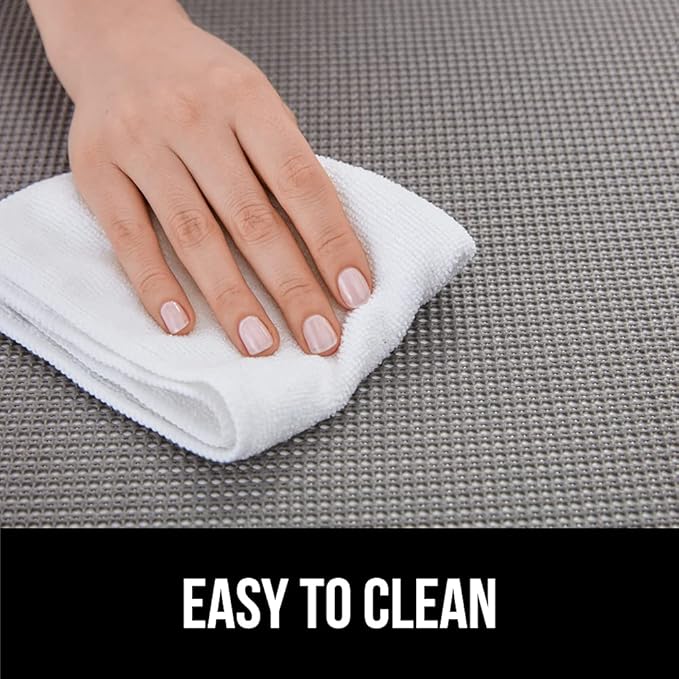 GORILLA GRIP powerGRIP Drawer Shelf and Cabinet Liner, Thick Strong Hold, Non-Adhesive Liners Protect Kitchen Cabinets and Cupboard, Bathroom Drawers, Easy Install, Breathable Mat, 17.5" x10', Lt Gray