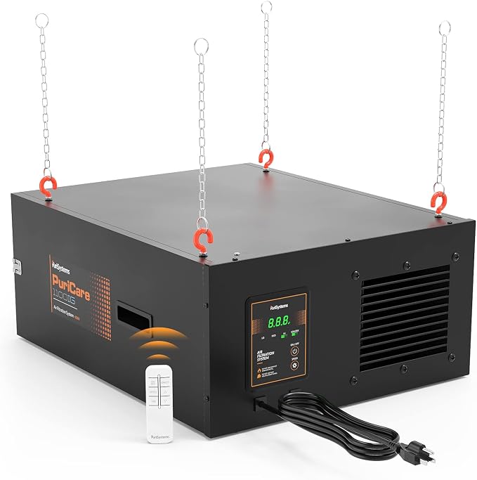 Purisystems Air Filtration System 3-Speed Remote, Built-in Ionizer, PuriCare by PURISYSTEMS
