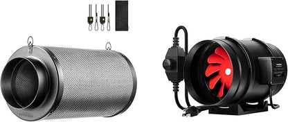 VIVOSUN 8 Inch 720 CFM Inline Fan and 8 Inch Air Carbon Filter Smelliness by VIVOSUN