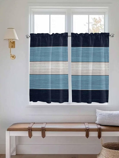 Vintage Country Woodcuts Window Valance Curtains, 2 Panel - Image 2