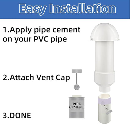 1.5 Inch Vent Stack Pipe Filter, Septic Tank Filter Vent Sewer Vents Cap - Image 7