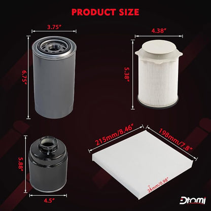 6.7L Cummins Diesel, Fuel/Water Separator Fuel Filter, Cabin Air, Air Filter - Image 5