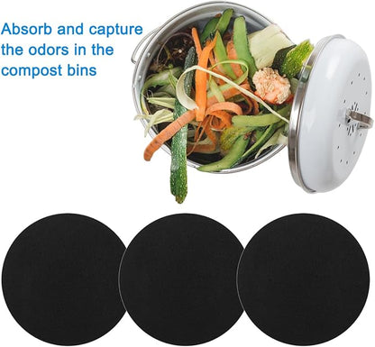 7.25inch Charcoal Filters for Compost Bucket, 3 Pack Compost Filter for - Image 7