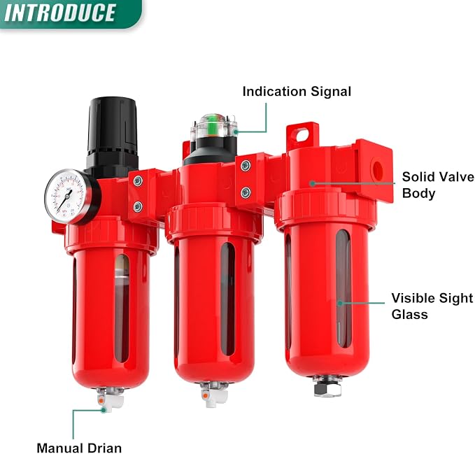 Industrial Grade Three-Stage Air Drying System, 0-150 PSI, 1/2 Inch NPT - Image 7