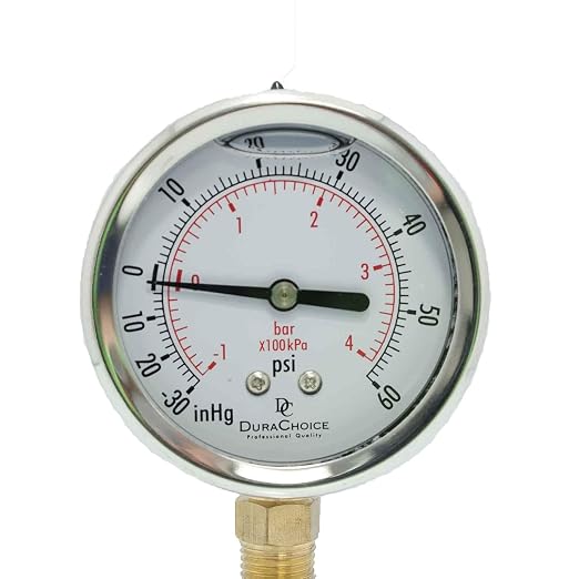 4" Oil Filled Vacuum Pressure Gauge by DirectMaterial