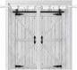 Farmhouse Wood Grain Bathroom Curtains 63 Inch Length, Window Curtains Tab Top by Unknown
