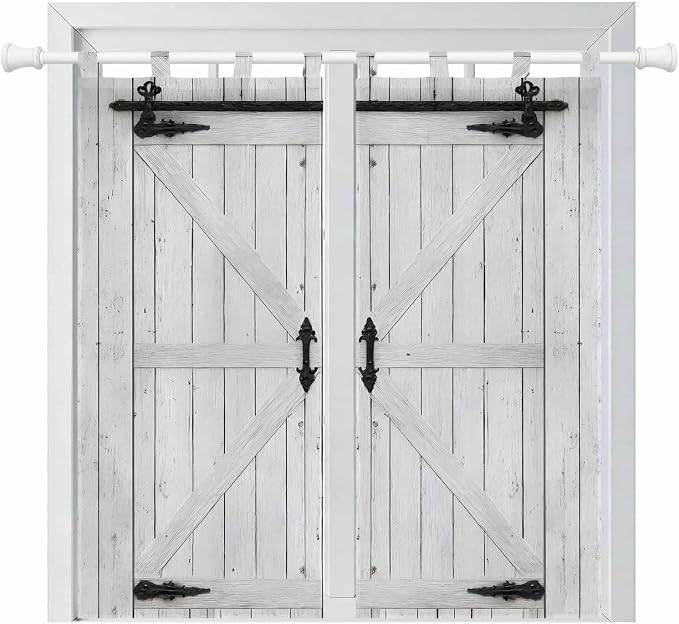 Farmhouse Wood Grain Living Room Curtains 84 Inch Length, Window Curtains Tab by Unknown