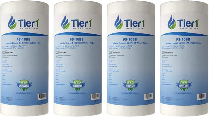 Tier1 5 Micron 10 x 4.5 Water Filter | Spun Wound Polypropylene Whole House by Tier1