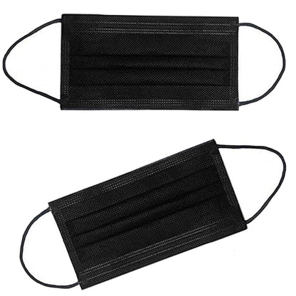 NNPCBT 100PCS 3 Ply Black Disposable Face Mask Filter Protection Face Masks - Image 6