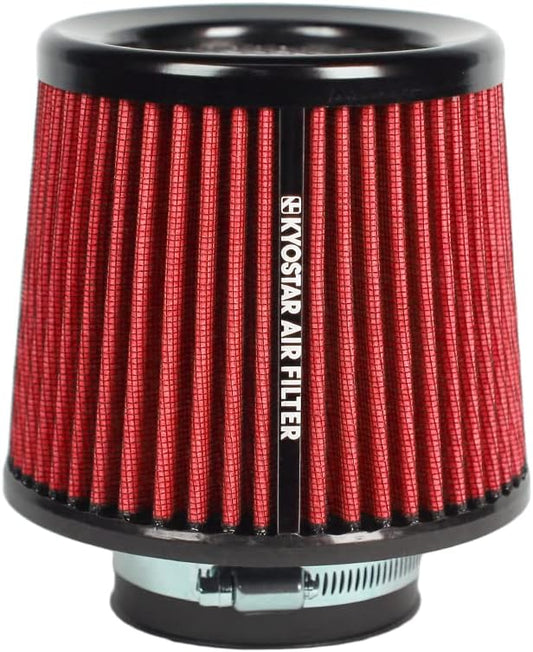 Universal 3" 76mm High-Flow Air Filter, Reusable Cone Cold Air Intake, High by Kyostar