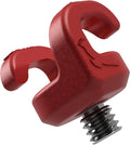 KONDOR BLUE x Armando Ferreira | MondoTies Cable Management Clips for Cameras | Cable organization, 1/4"-20 Mounted, Holds 2-3 cables, & Supports up to 20lbs of force (5-Pack) | Red