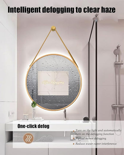 JSLJDM 500X500 mm Illuminated Backlit LED Bathroom Mirror, Wall Mounted - Image 2